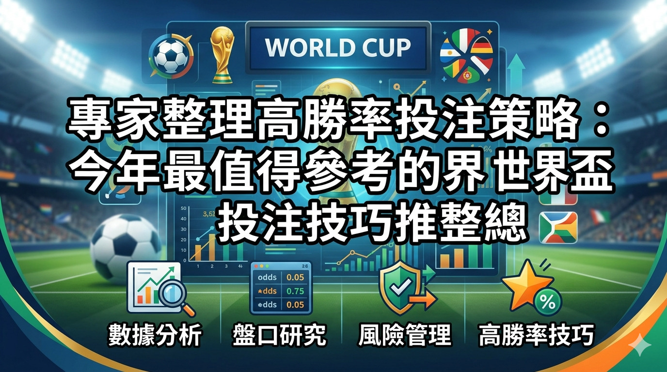 專家整理高勝率投注策略：今年最值得參考的世界盃投注技巧推薦總整理